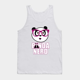 Panda Nerd Girl - Purple Tank Top